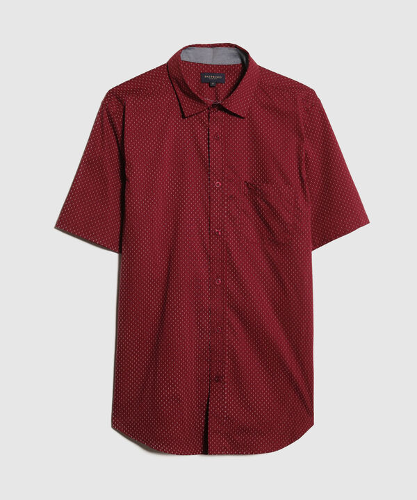 Camisa Manga Corta En Miniprints Con Bolsillo