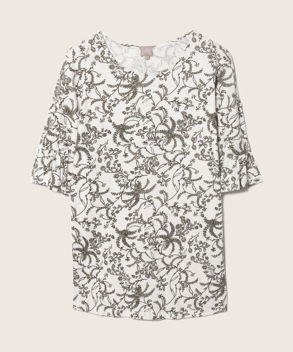Camiseta Manga 3/4 Con Arandela Estampada