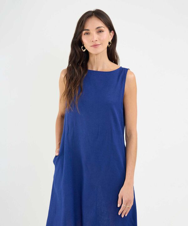 Vestido en Efecto Lino image number null