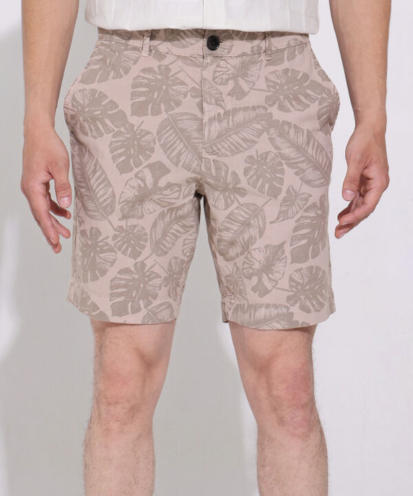 Bermuda Estampada Y Teñido En Prenda