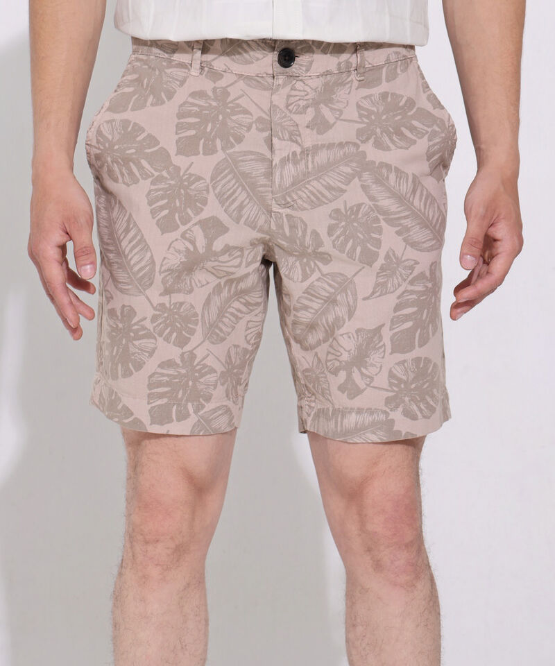 Bermuda Estampada Y Teñido En Prenda