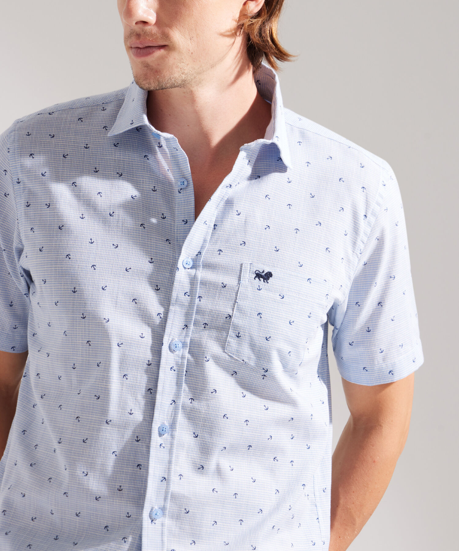 Camisa Estampada Manga Corta