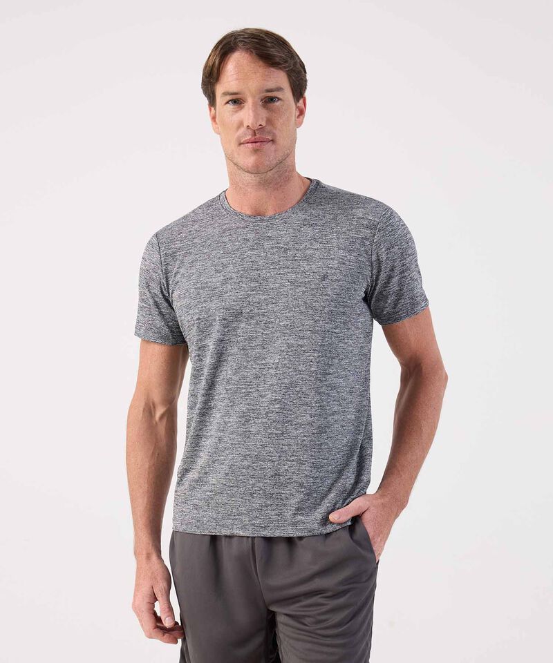 Camiseta Manga Corta Cuello Redondo Jaspe