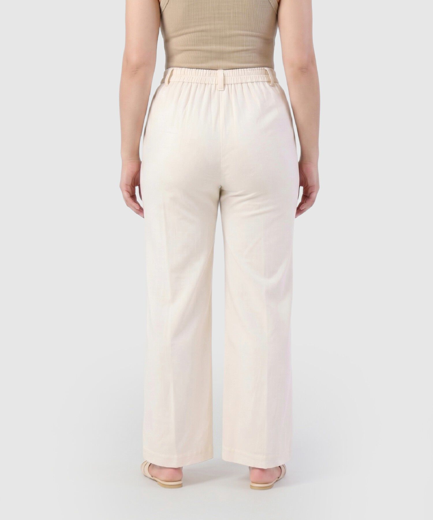 Pantal&oacute;n Unicolor De Tiro Alto Para Mujer Curvy