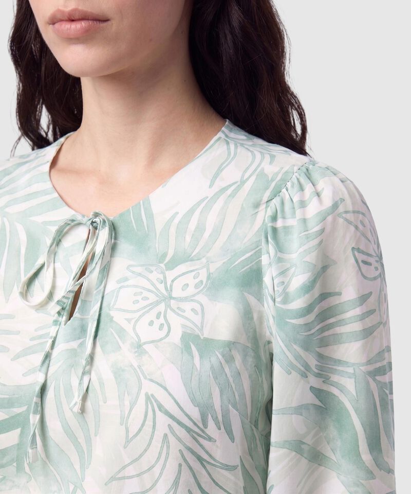 Blusa con Cuello de Amarre para Mujer