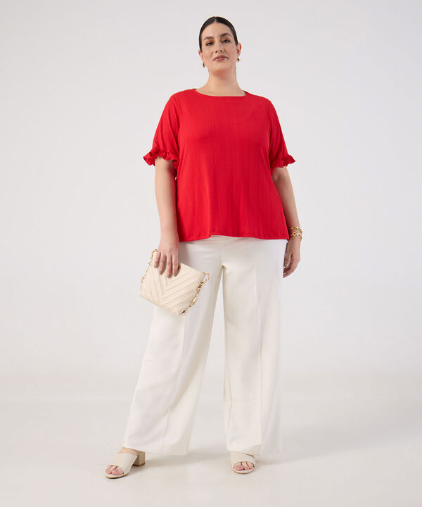 Pantal&oacute;n de Bota Ancha con Pinzas Para Mujer Curvy image number null