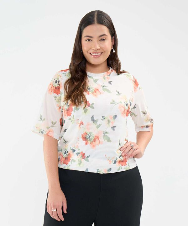 Camiseta Estampada en Mesh image number null
