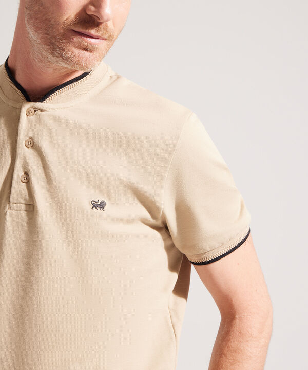 Polo Tejida con Cuello Mao