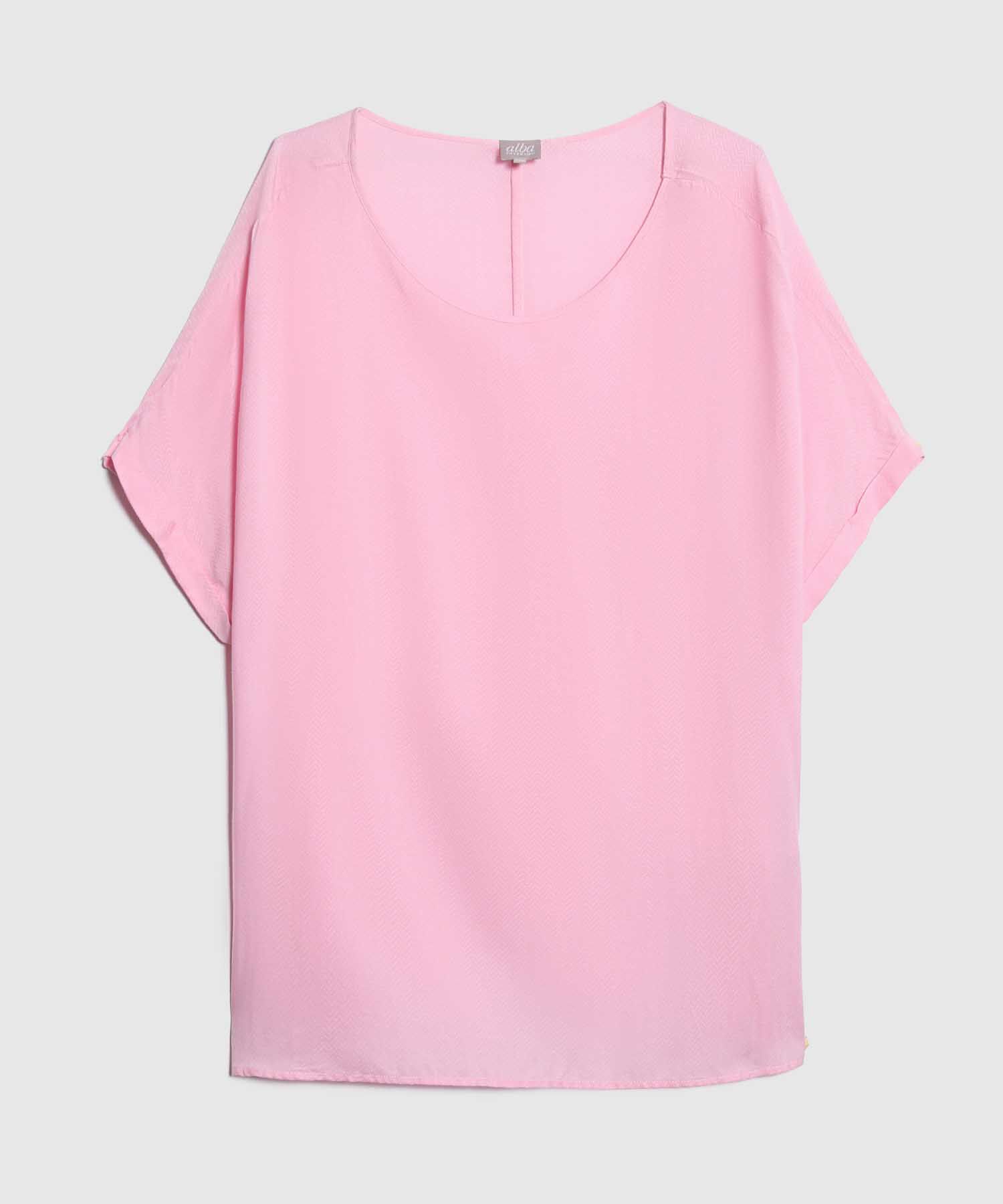 Blusa Manga Corta con Doblez