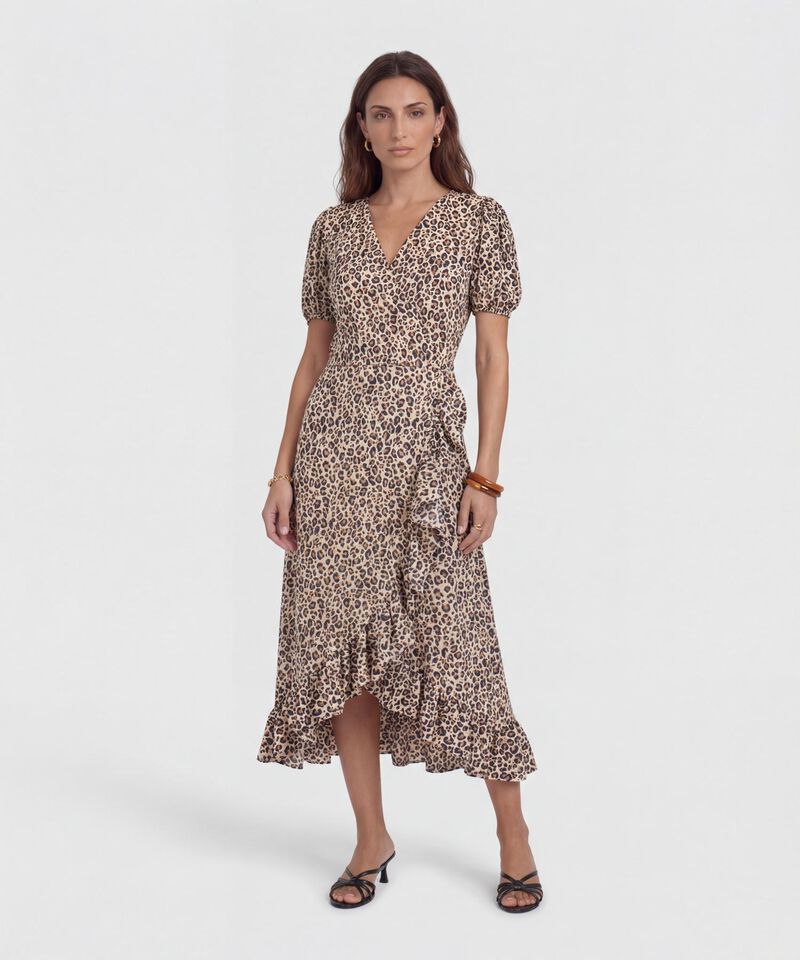 Vestido Mujer Midi con Boleros Frontales