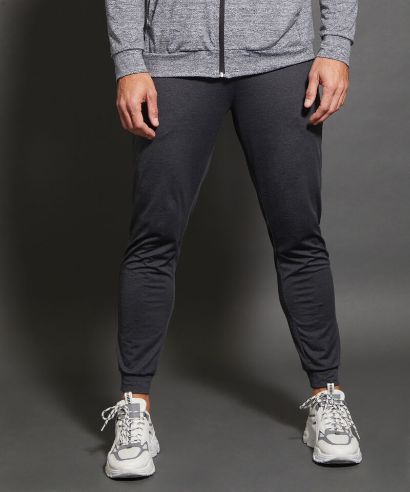 Pantalón Jogger Punto Textura Jaspe Con Bolsillos, Cordón Ajustable Y Elástico Interno, Sport Líneas Patprimo