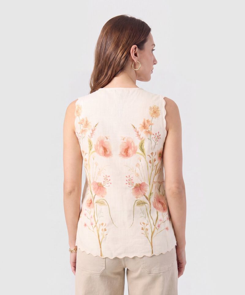Blusa Sisa con Cierre de Lazos Mujer