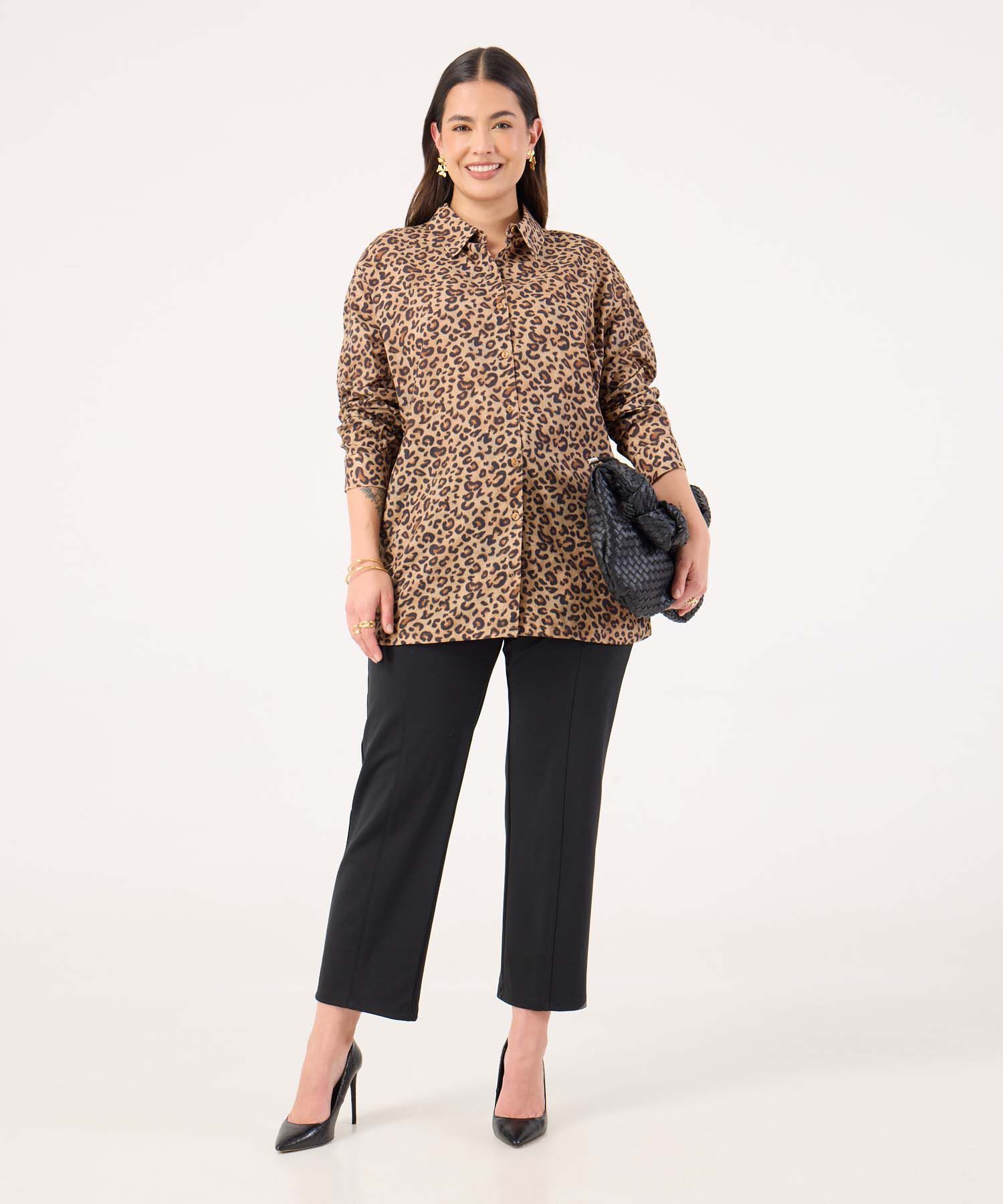 Camisa Estampada Para Mujer Curvy