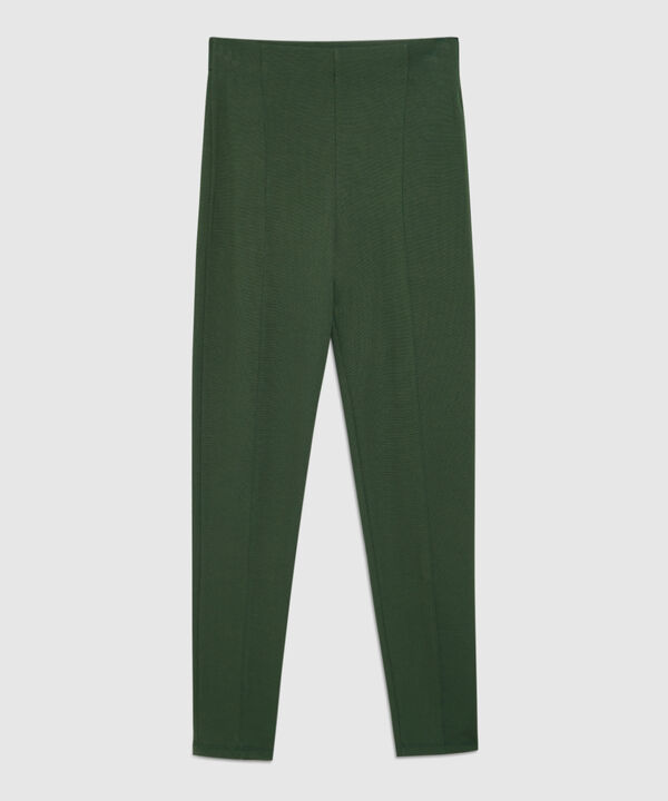 Leggings Unicolor Con Vena En Frente