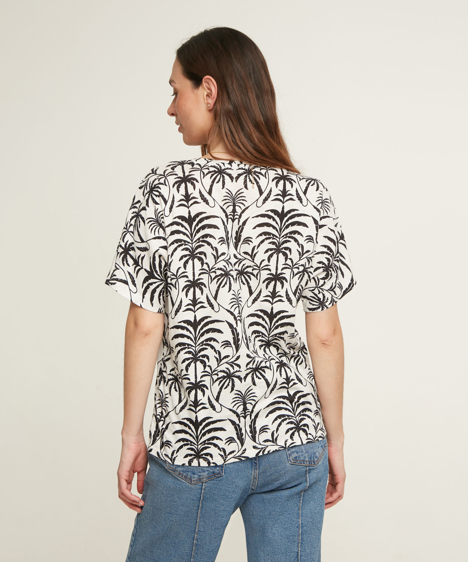 Camiseta Manga Corta Estampada Escote En V