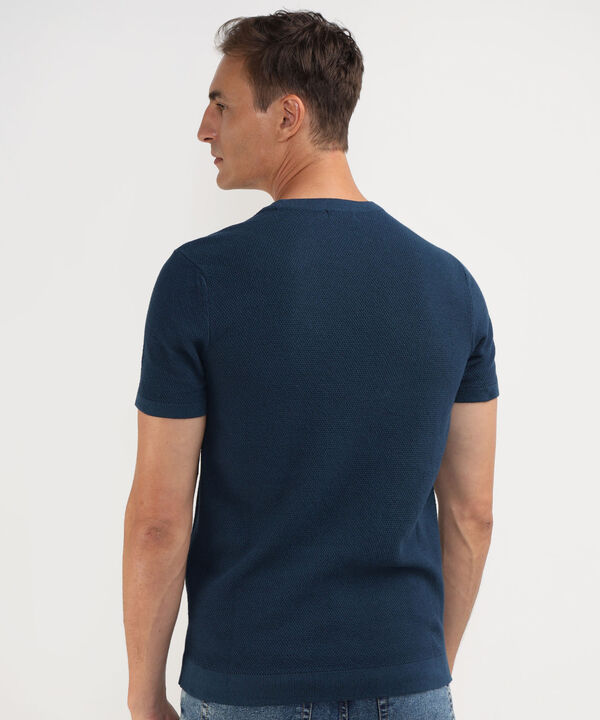Camiseta Unicolor Cuello Redono