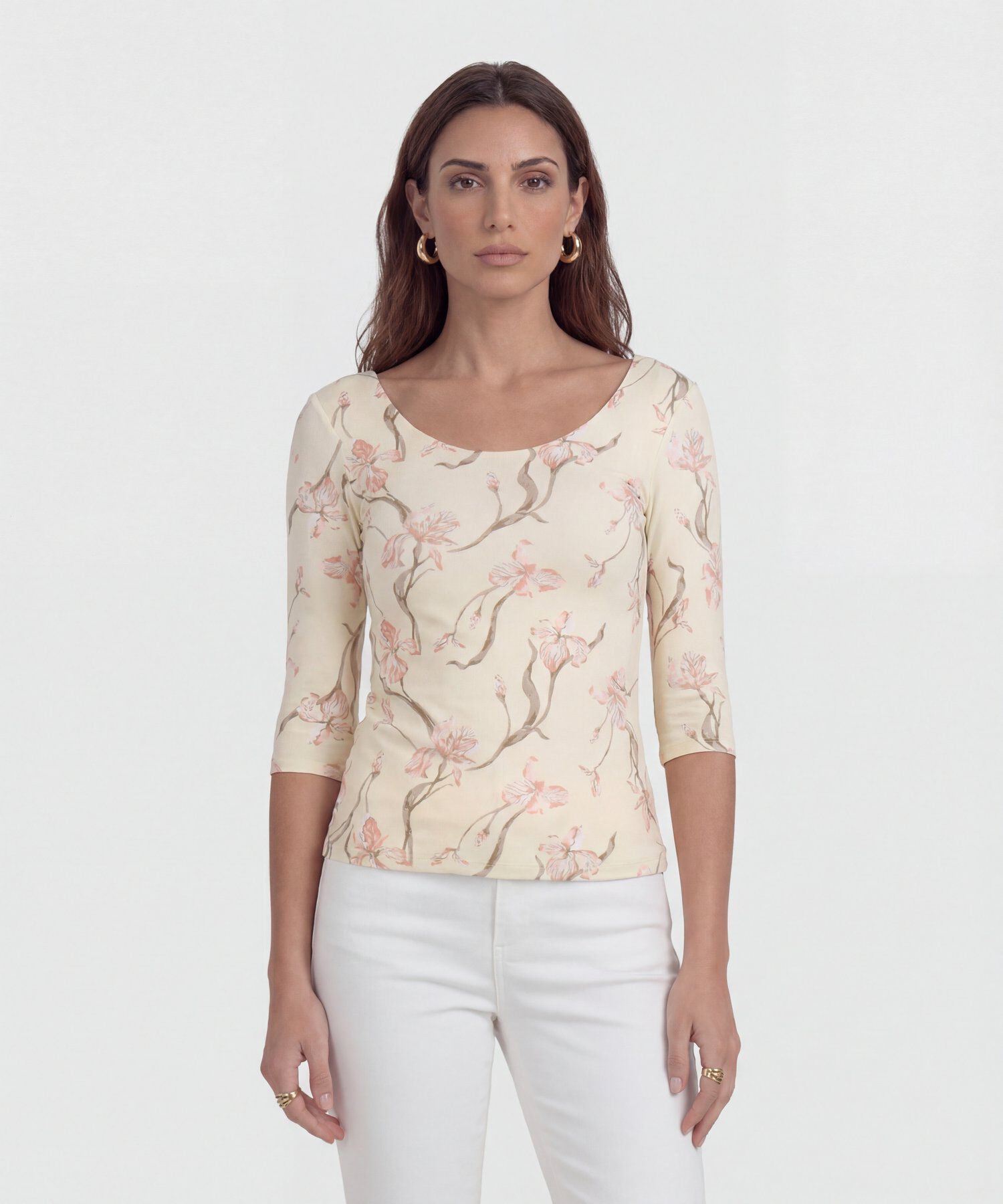 Camiseta Estampada Manga 3/4 