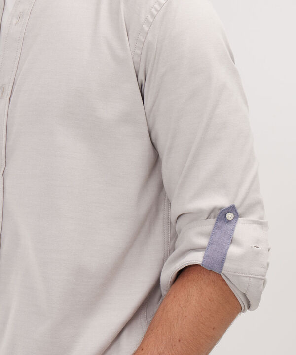 Camisa Manga Larga Cuello Mao Unicolor image number null