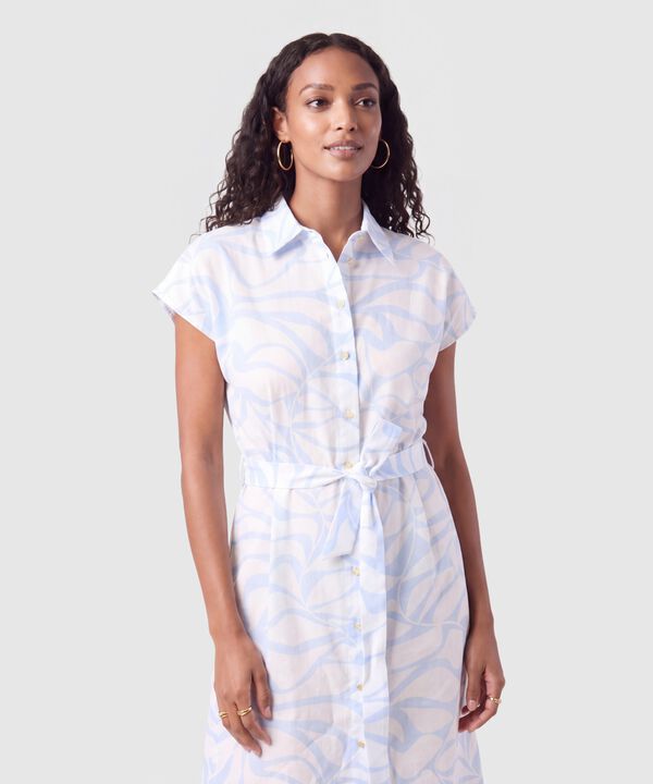 Vestido Camisero Con Cintur&oacute;n Para Mujer