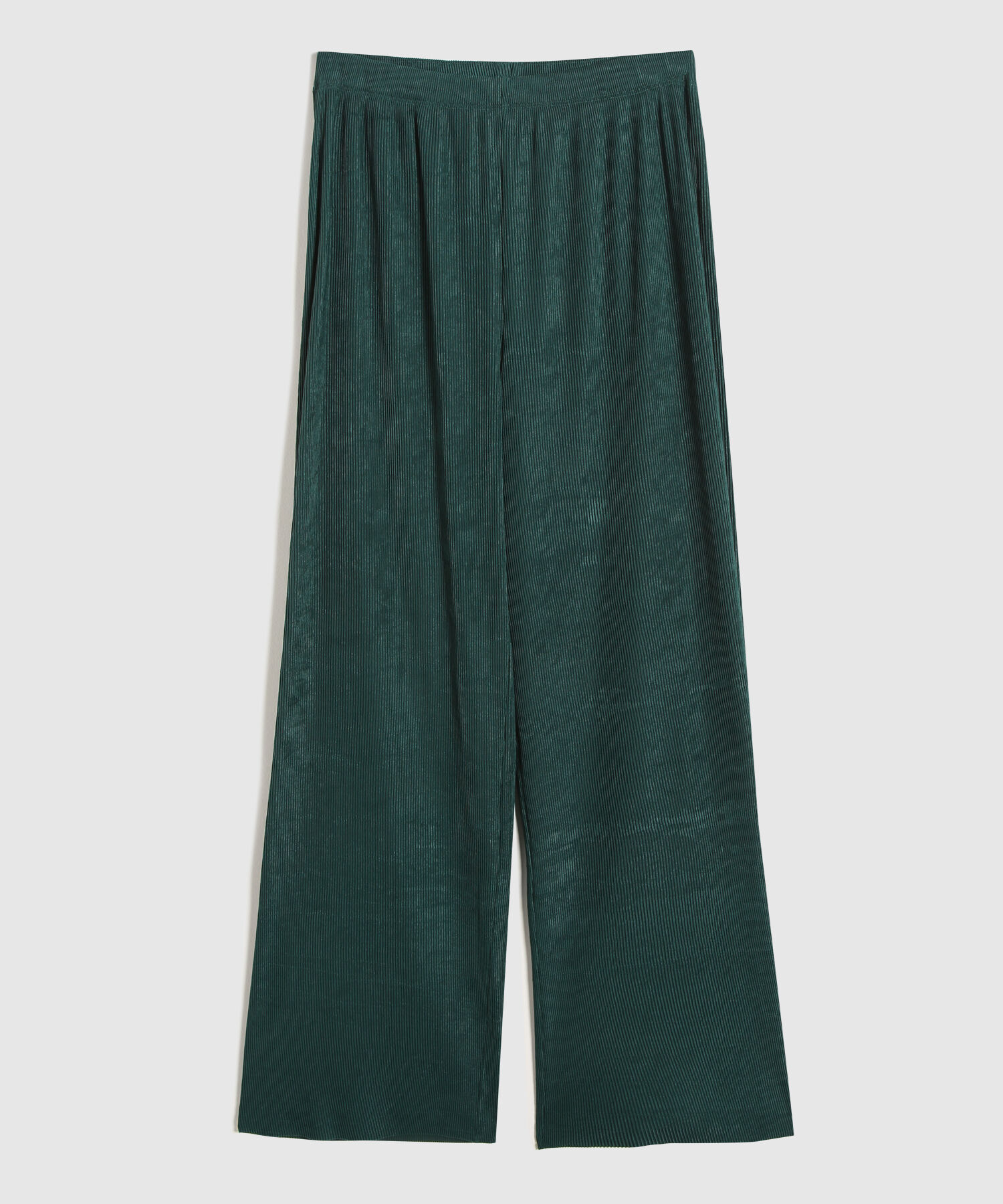 Pantalón Unicolor Con Textura