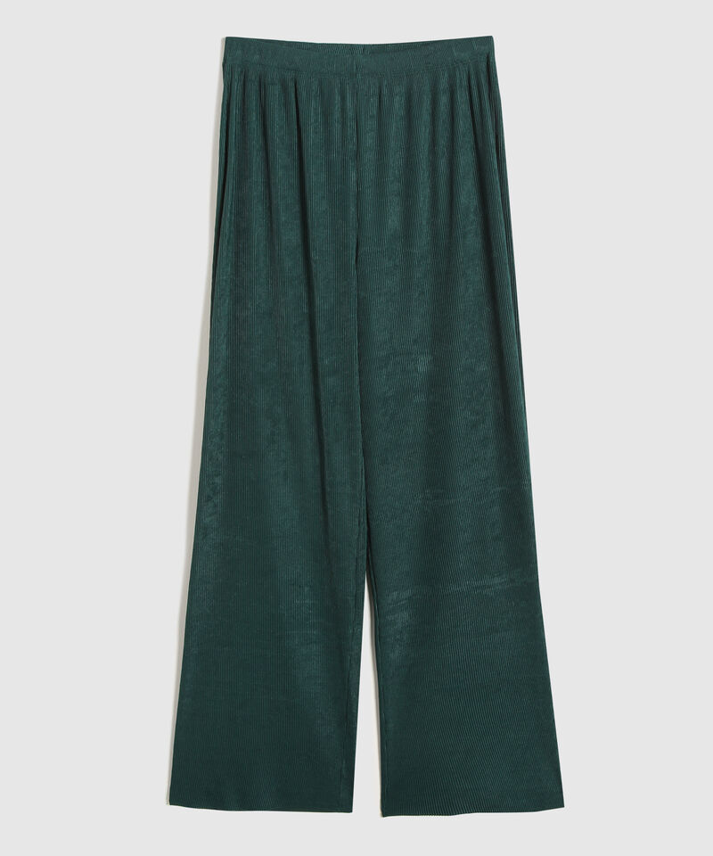 Pantalón Unicolor Con Textura