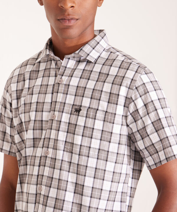 Camisa Preteñida Manga Corta Con Bolsillo Y Silueta Slim Fit, Sunset Dust Línea Moda