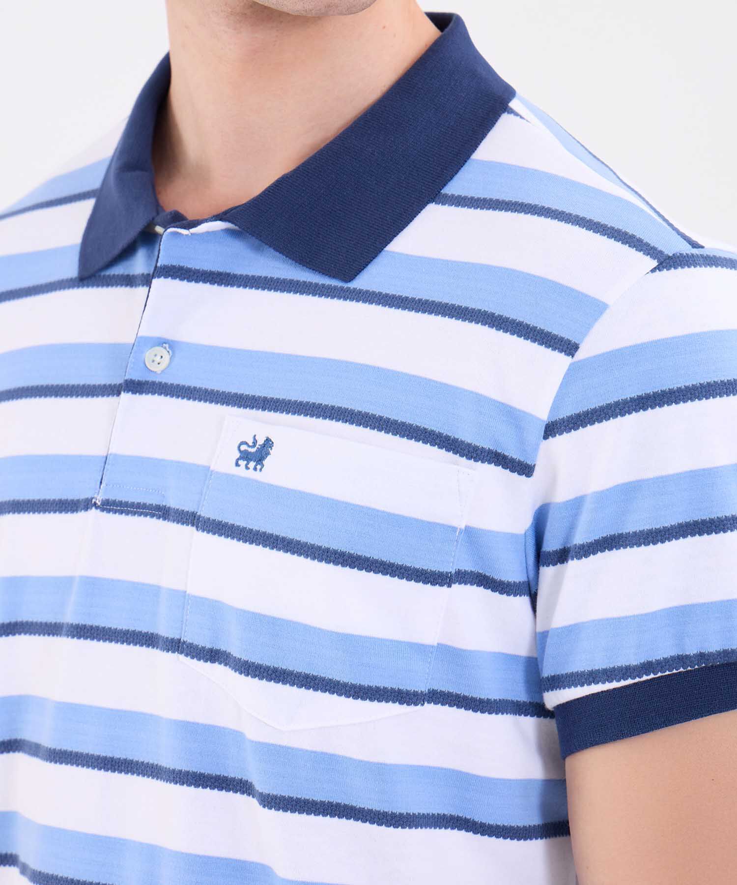 Polo Cuello Tejido Con Bolsillo