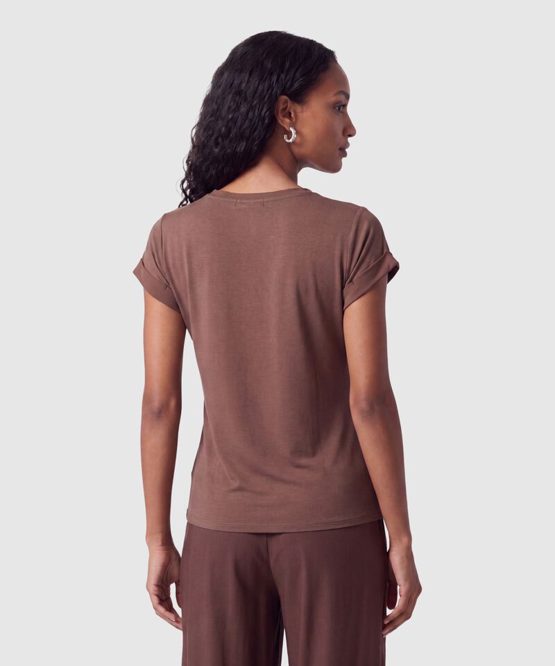 Camiseta B&aacute;sica De Manga Corta Para Mujer