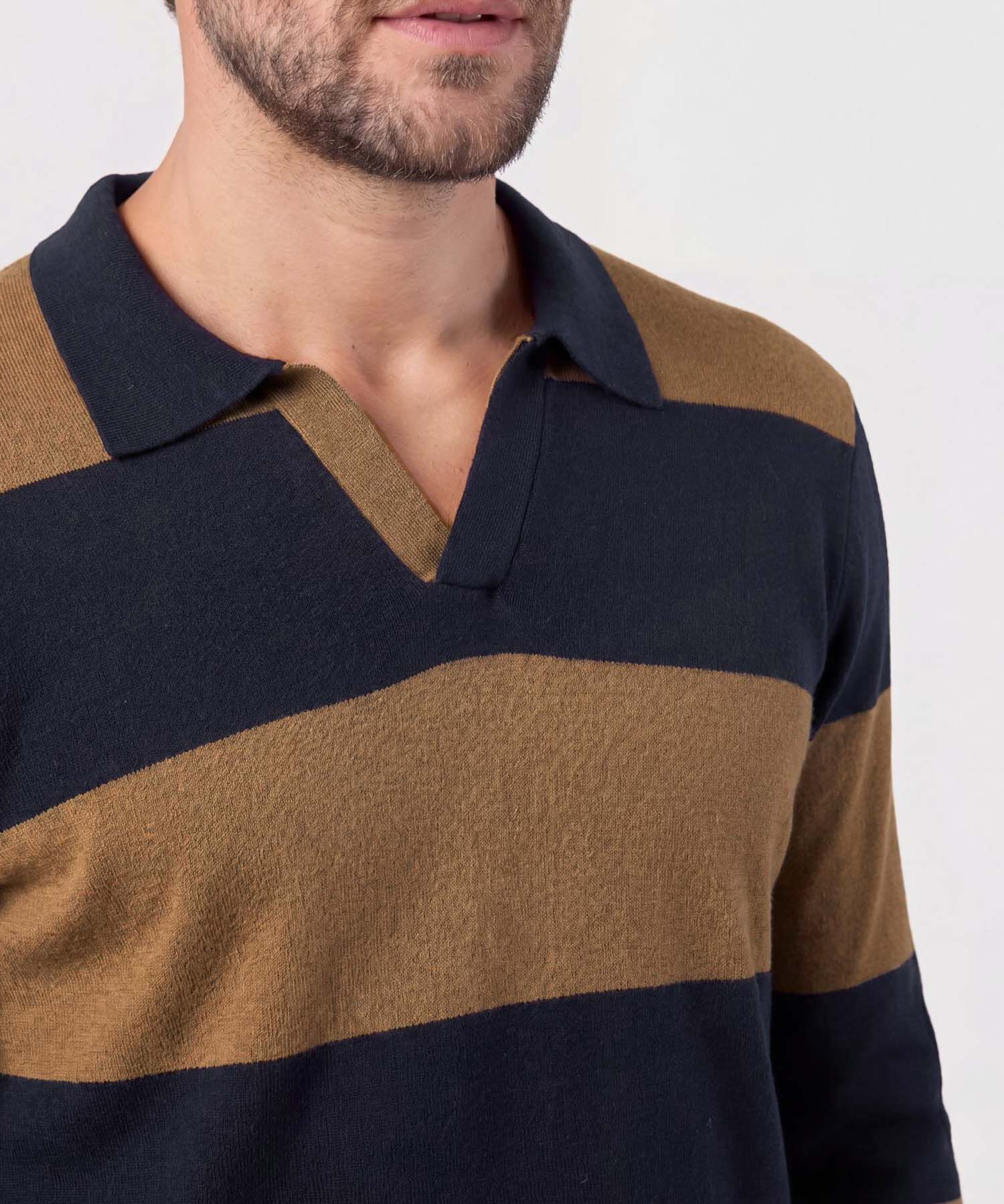 Buzo Tipo Polo Tejido para Hombre