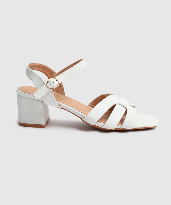 Sandalias Mujer Tac&oacute;n Bloque Con Hebilla image number null
