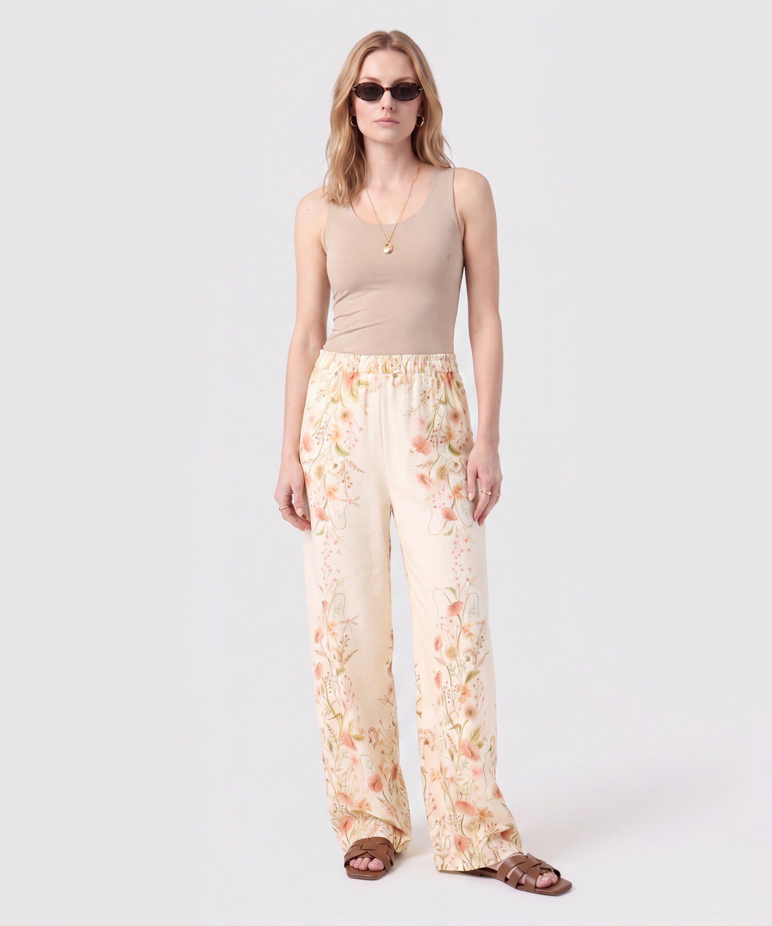Pantal&oacute;n Fluido Con Cintura El&aacute;stica Mujer