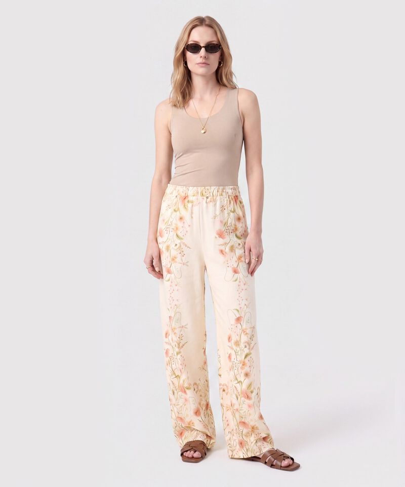 Pantal&oacute;n Fluido Con Cintura El&aacute;stica Mujer