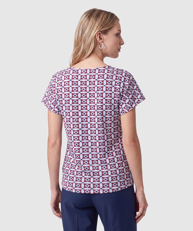 Camiseta Estampada Manga Corta Para Mujer