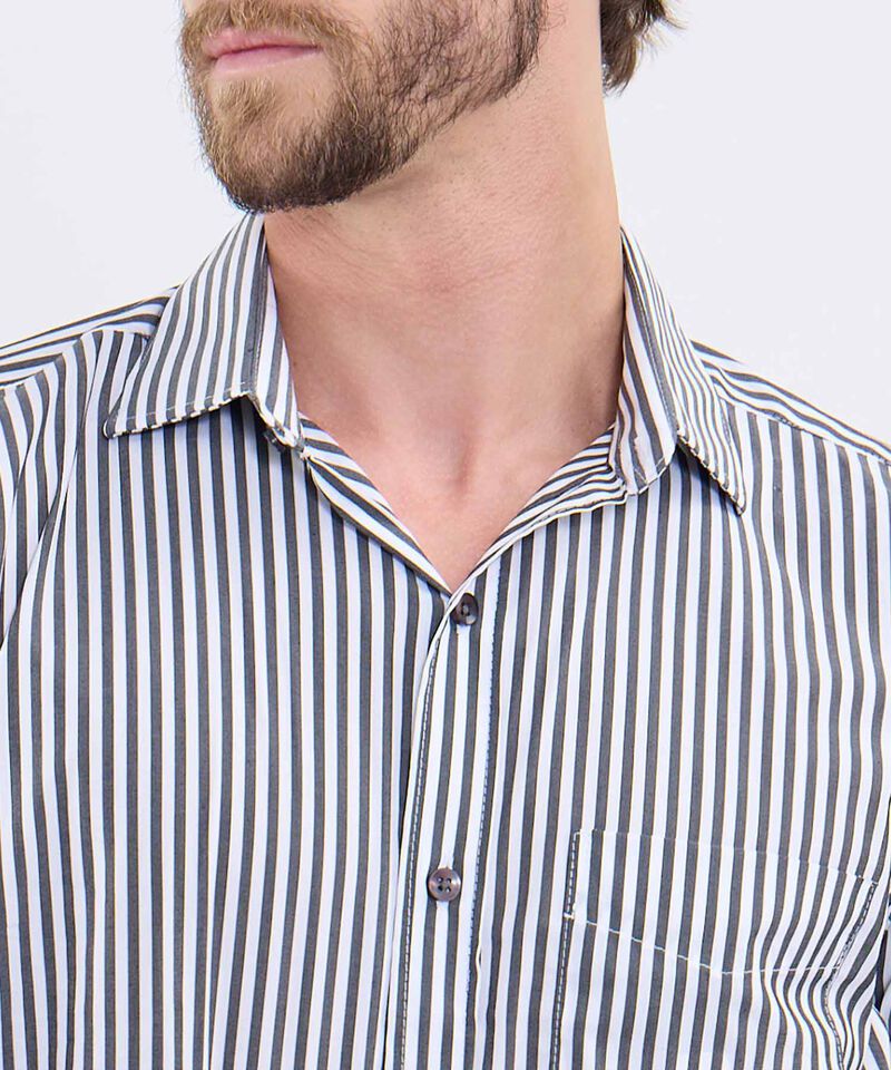 Camisa Con Estampado A Rayas