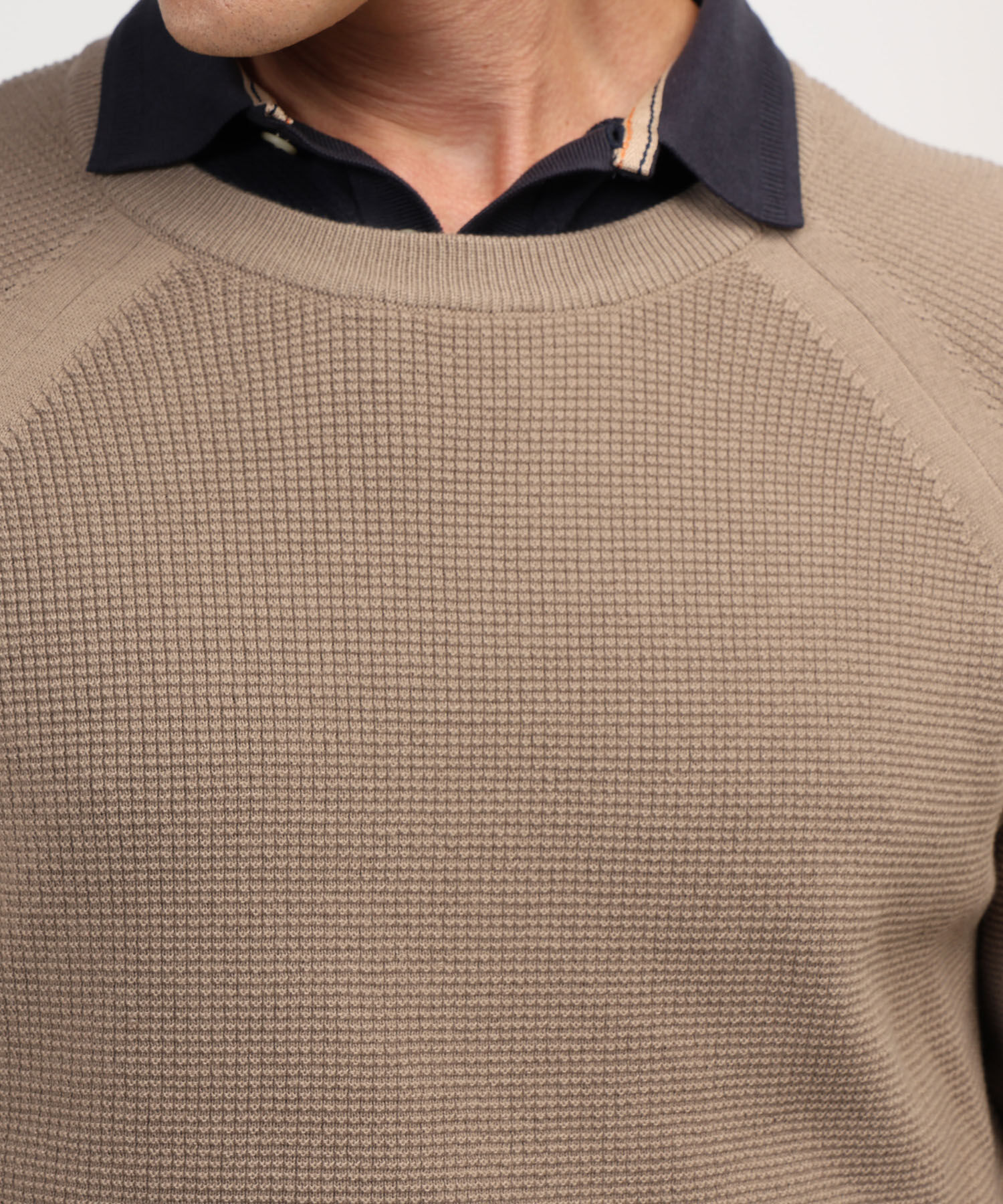Saco Cuello Redondo Con Texturas