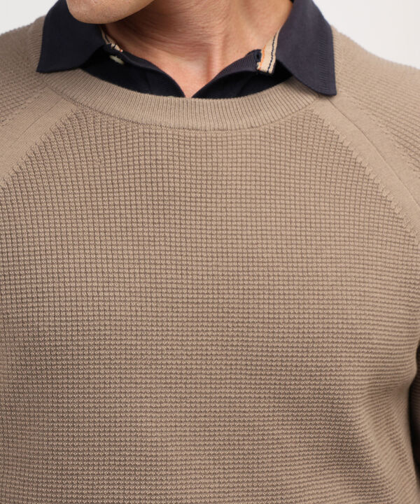 Saco Cuello Redondo Con Texturas image number null