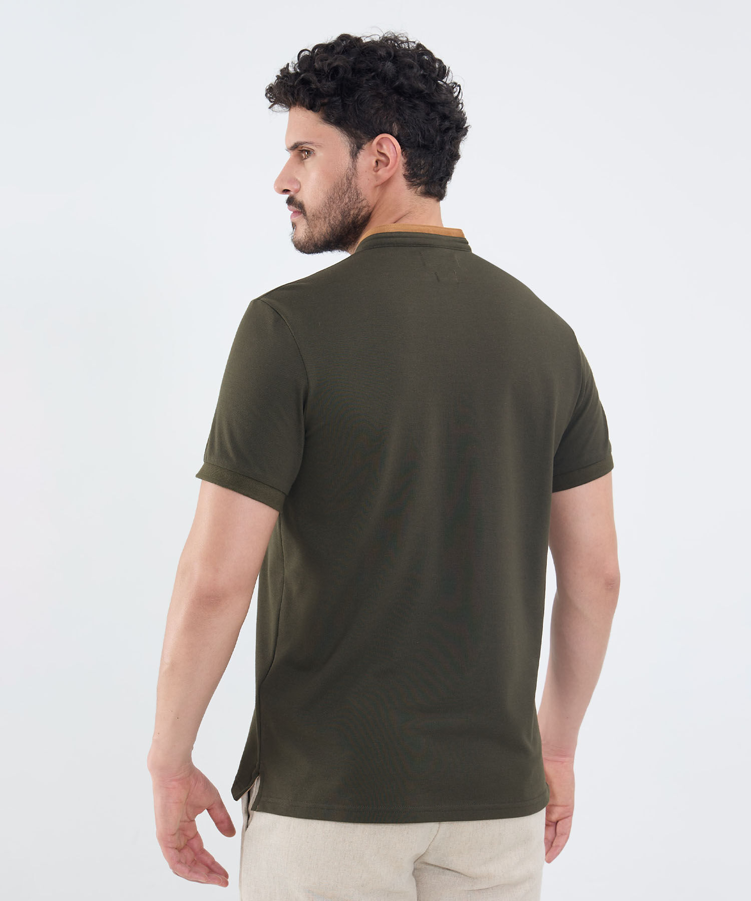 Polo Cuello Mao En Bloques