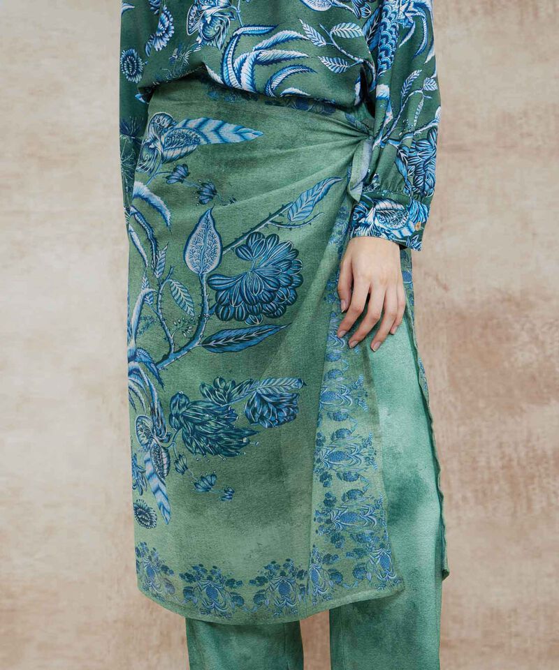 Bufanda Pareo Verde De 128X128Cm, Campa&ntilde;a Especial Beatriz Camacho