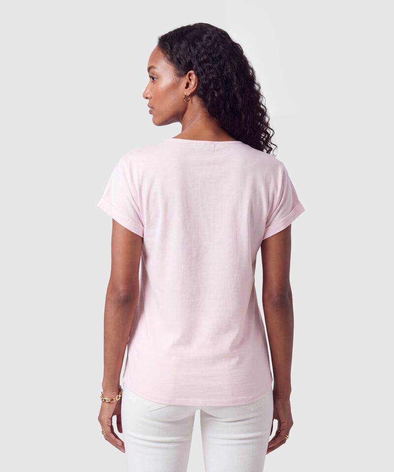 Blusa Manga Corta Dobladillo Para Mujer