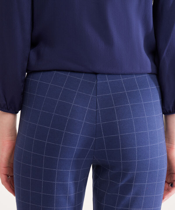 Leggings Estampado Largo Con Cremalleras En Costados Y Elástico Interno