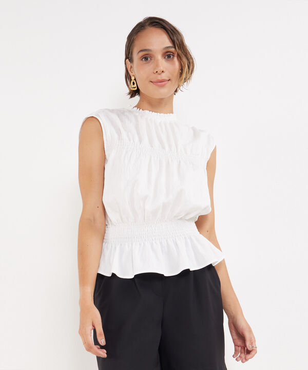 Blusa Manga Sisa Con Encauchado image number null