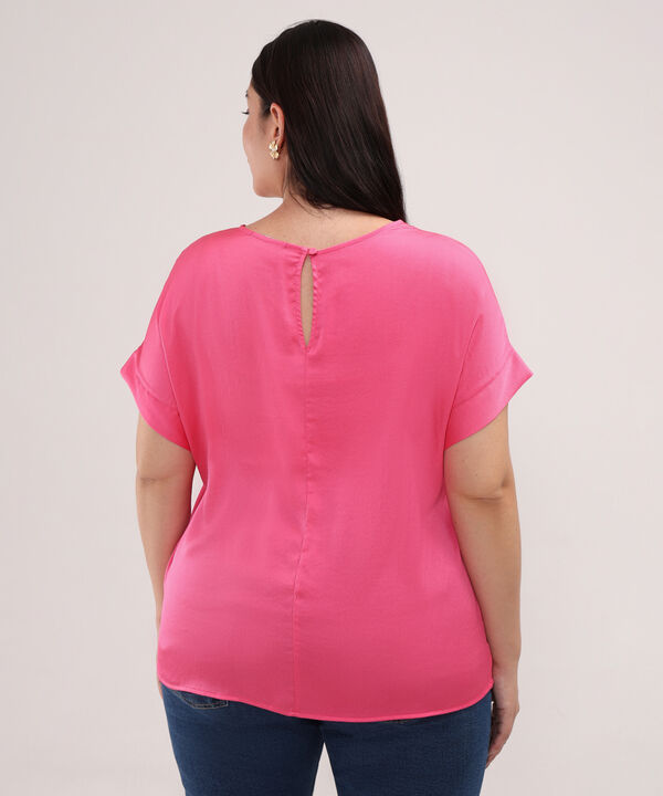 Blusa Unicolor Hombro Corrido