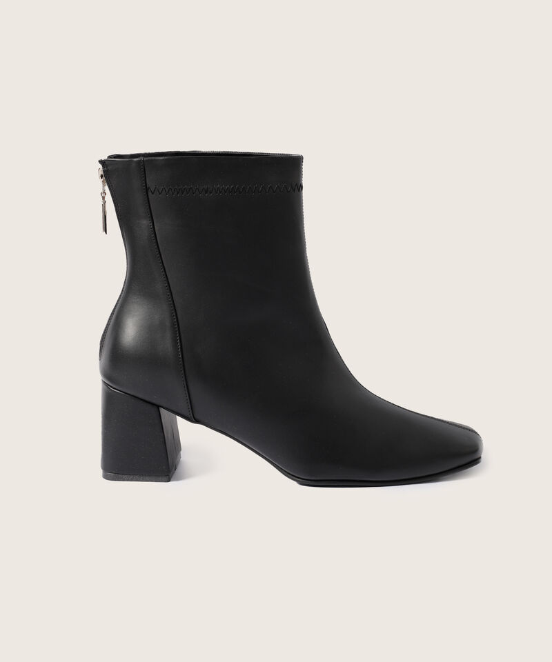 Botines De Tac&oacute;n Bloque Con Cierre Posterior Para Mujer