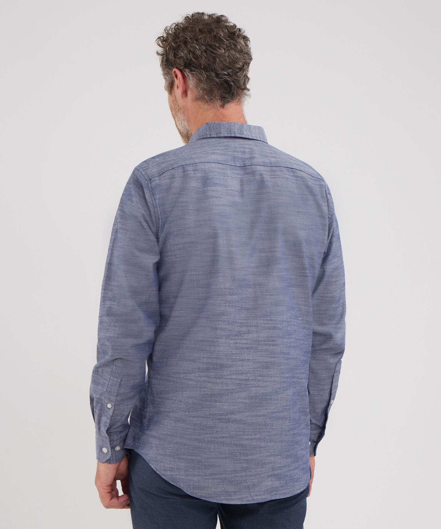 Camisa Manga Larga Con Media Pechera