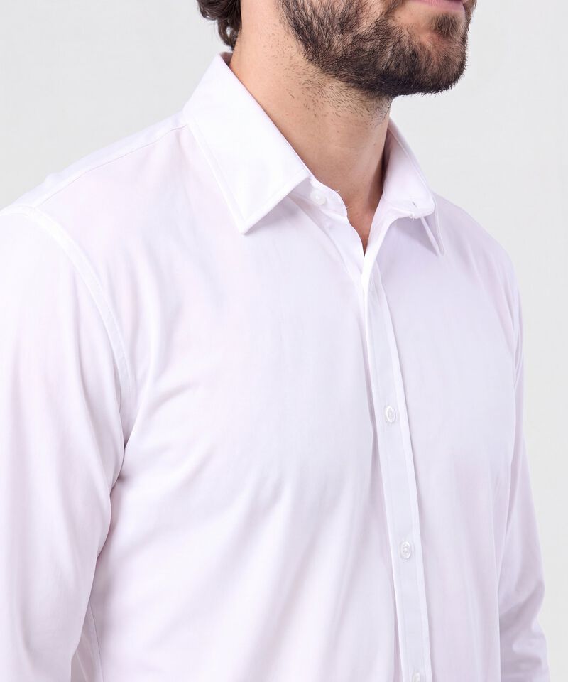 Camisa Slim Fit De Punto Antiarrugas