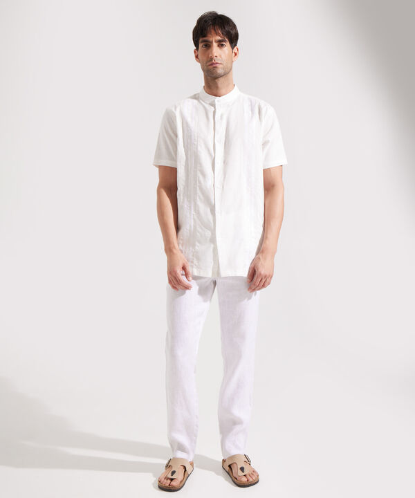 Camisa Guayabera con Cuello Mao