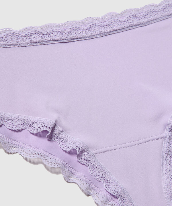 Panty Hipster Con Encaje En Cintura Y Piernas image number null