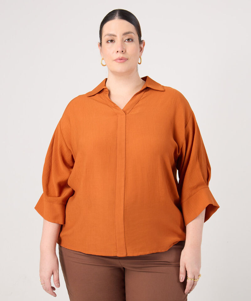 Blusa Manga 3/4 Para Mujer Curvy