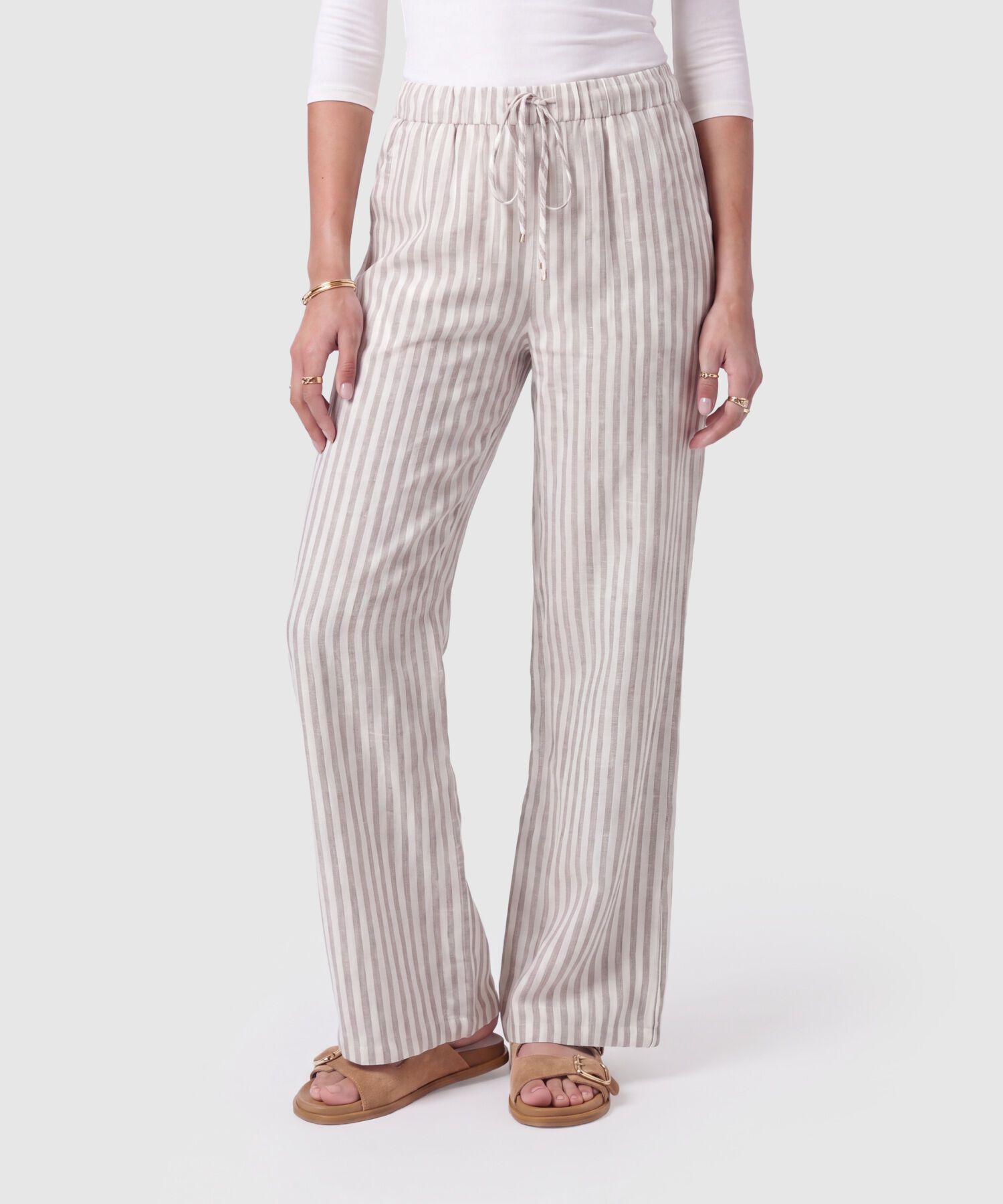 Pantal&oacute;n Recto Con Cord&oacute;n Mujer