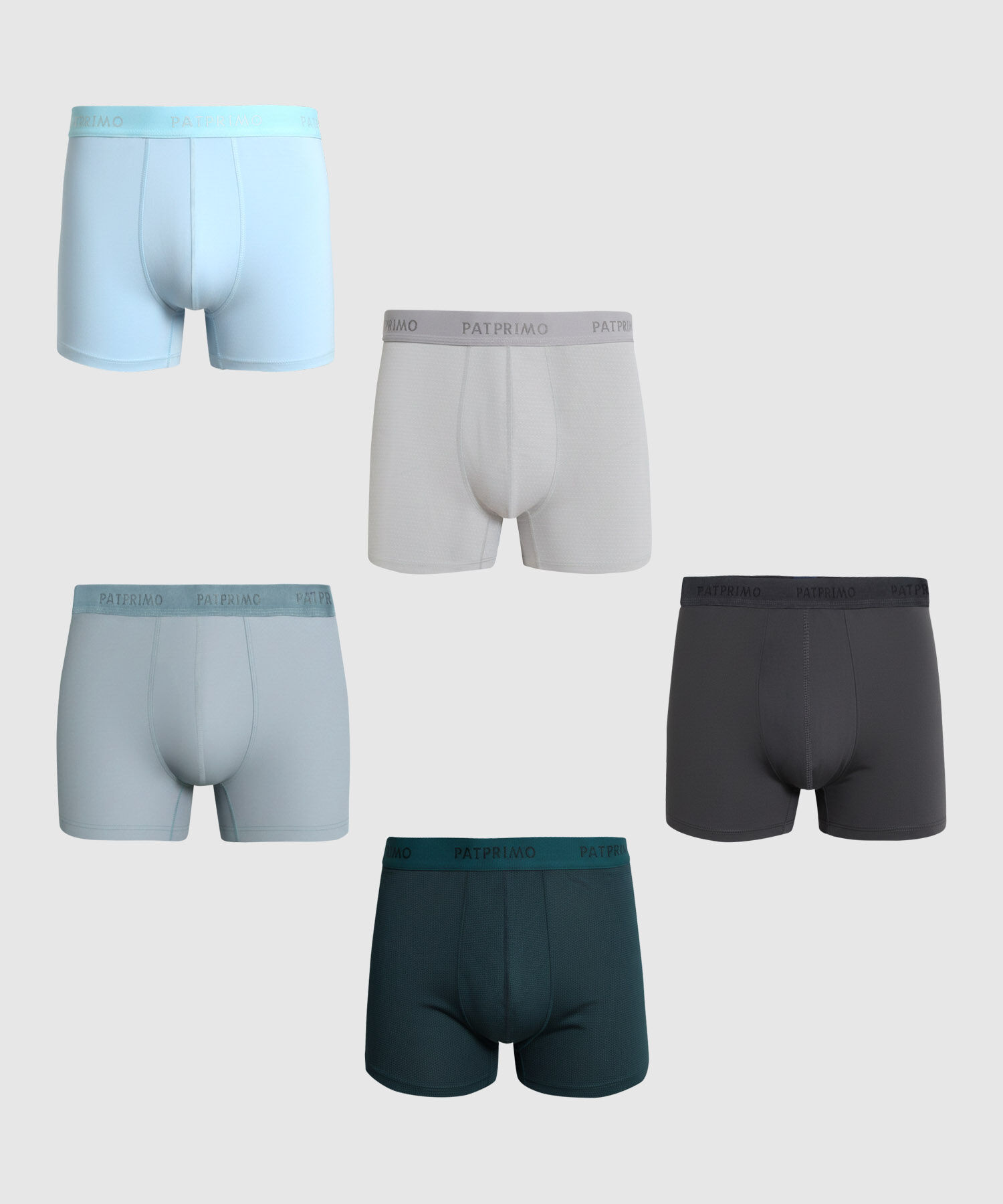 Pack x5 B&oacute;xer Ajustado con El&aacute;stico para Hombre